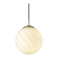Halo Design Twist Pendel Ø 25 cm - Glas - Opal/antique messing