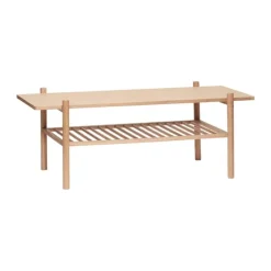 Hübsch Acorn Sofabord H 46 x B 57 x L 120 cm - MDF/egetræ - Natur