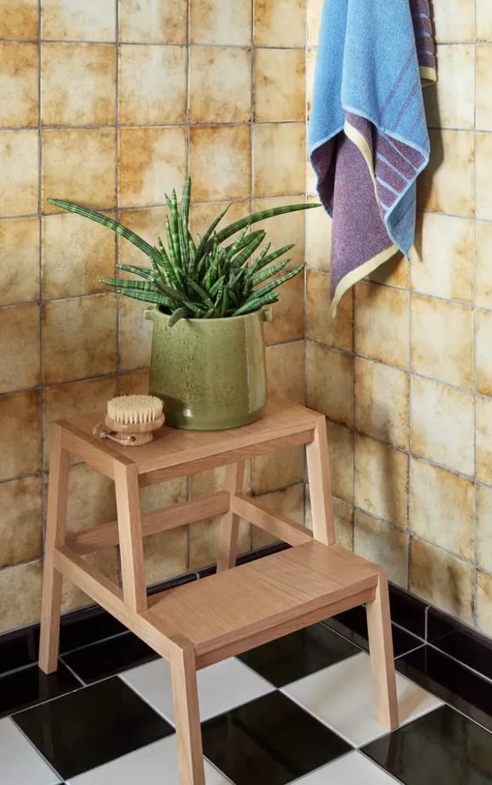 Hübsch Alp Skammel H 47 x B 51 x L 40 cm - Egetræsfiner/MDF - Natur