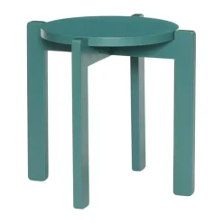 Hübsch Always Skammel H 42 x B 45 x L 45 cm - MDF/egetræ - Petrol