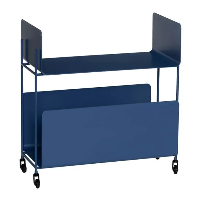 Hübsch Ays Rullebord H 66 x B 32 x L 63 cm - Jern - Mørkeblå