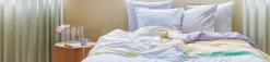 Hübsch Block Sengetøj B 140 x L 200 cm - Bomuld - Multifarvet
