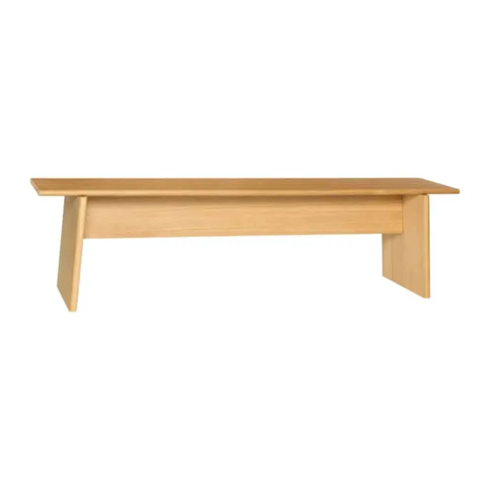 Hübsch Bænk H 48 x B 44 x L 180 cm - MDF/egetræ - Natur