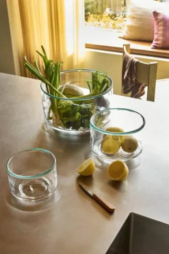 Hübsch Clea Skål Ø 15 cm - Glas - Klar/grøn