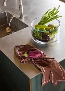 Hübsch Clea Skål Ø 30 cm - Glas - Klar/grøn