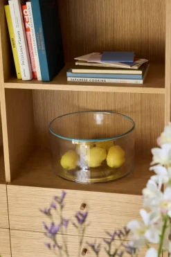 Hübsch Clea Skål Ø 30 cm - Glas - Klar/grøn