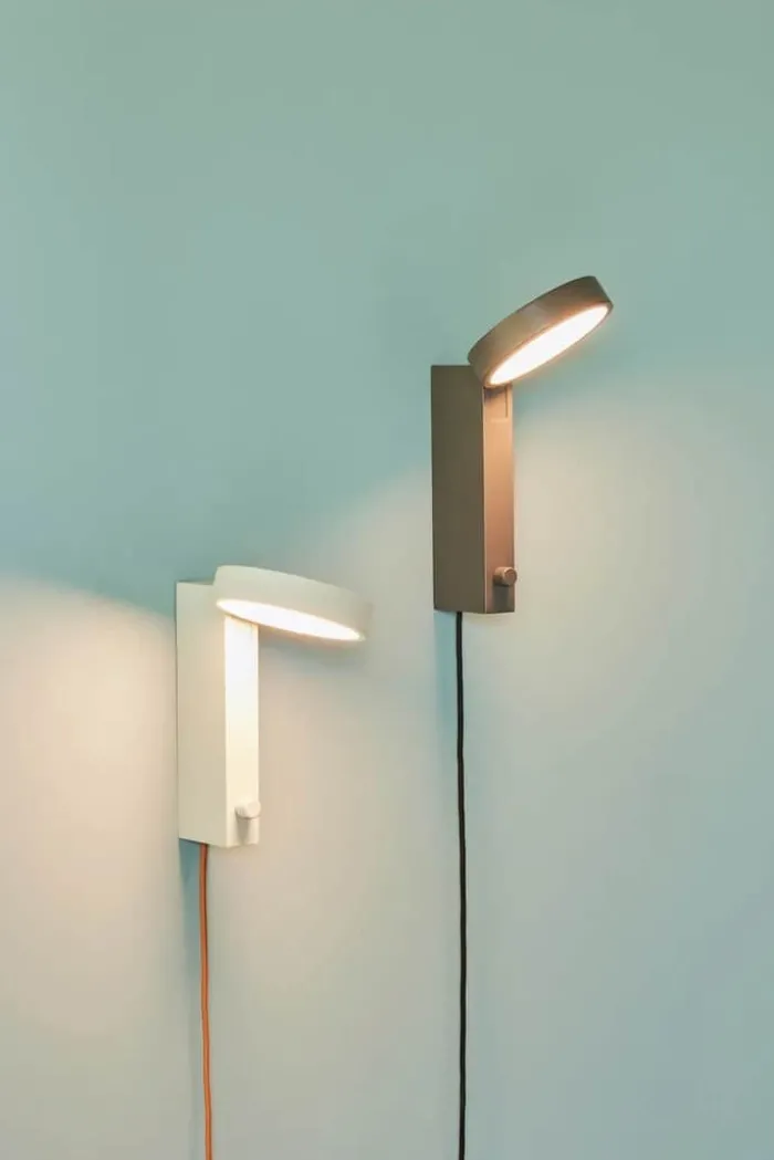Hübsch Crea Væglampe H 20 cm - Jern/polycarbonat - Sand
