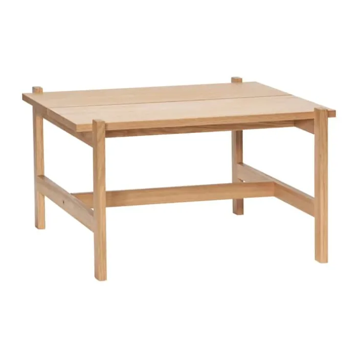 Hübsch Dash Sofabord H 46 x B 80 x L 80 cm - MDF/egetræ - Natur