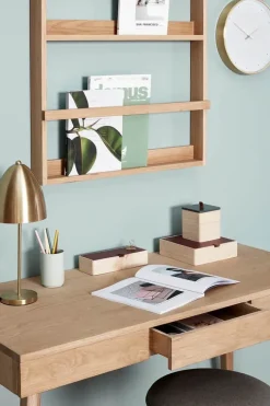 Hübsch Display Væghylde H 92 x B 9 x L 74 cm - Egetræ - Natur