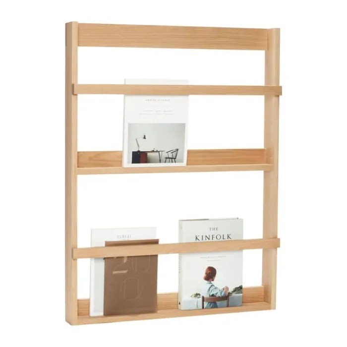 Hübsch Display Væghylde H 92 x B 9 x L 74 cm - Egetræ - Natur