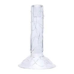Hübsch Doodle Lysestage Ø 11 x H 17 cm - Glas - Klar