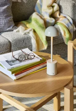 Hübsch Four Sofabord - 2 stk. Ø 68/48 x H 42/55 cm - MDF/egetræ - Natur