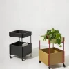 Hübsch Fresh Rullebord H 70 x B 40 x L 42 cm - Asketræ/MDF - Sort