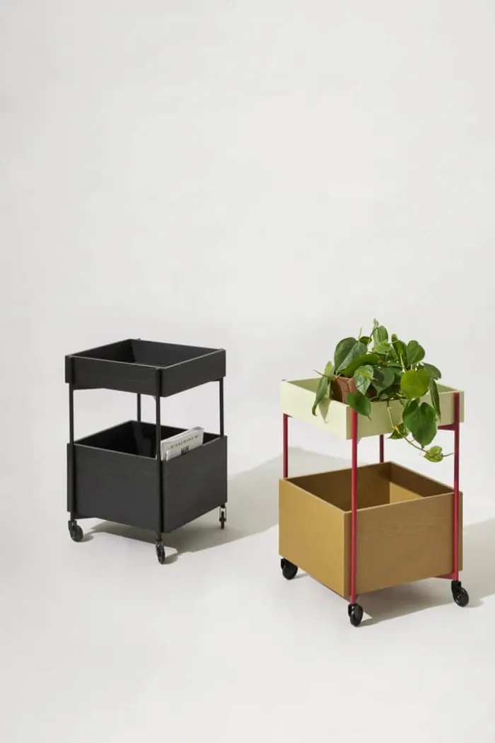 Hübsch Fresh Rullebord H 70 x B 40 x L 42 cm - Asketræ/MDF - Sort