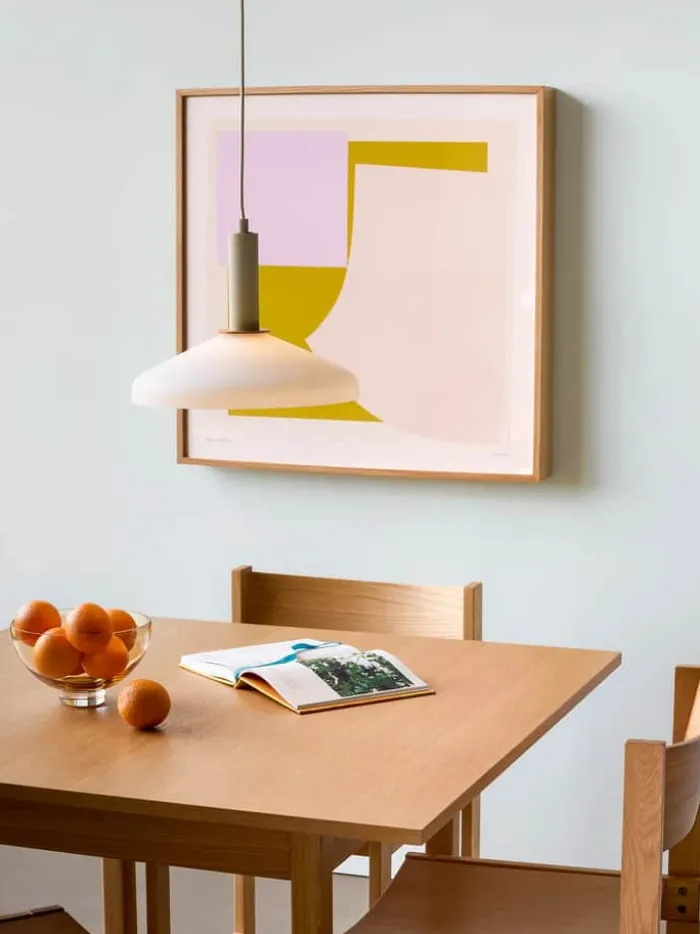 Hübsch Geo Spisebord H 75 x B 110 x L 110 cm - MDF/egetræ - Natur