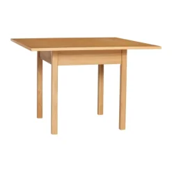 Hübsch Geo Spisebord H 75 x B 110 x L 110 cm - MDF/egetræ - Natur