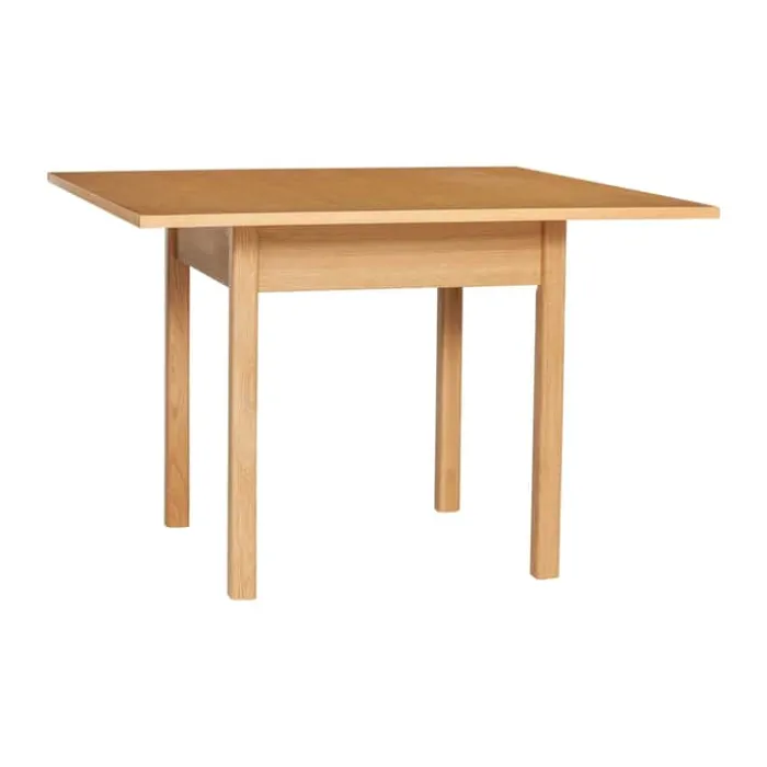 Hübsch Geo Spisebord H 75 x B 110 x L 110 cm - MDF/egetræ - Natur