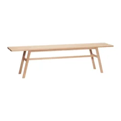 Hübsch Ground Bænk H 48 x B 40 x L 180 cm - MDF/egetræ - Natur
