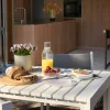 Hübsch Haus Spisebord H 76 x B 80 x L 191 cm - Aluminium - Beige