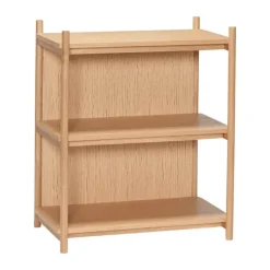 Hübsch Heritage Reol H 88 x B 43 x L 75 cm - MDF/egetræ - Natur