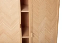 Hübsch Herringbone Klædeskab H 140 x B 43 x L 100 cm - MDF/egetræ - Natur
