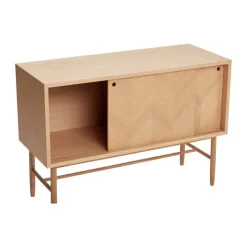 Hübsch Herringbone Kommode H 70 x B 40 x L 100 cm - MDF/egetræ - Natur