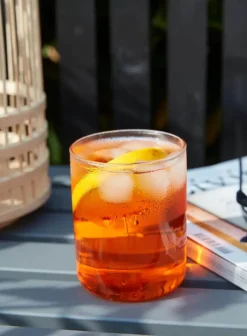 Hübsch Kiosk Vandglas - 6 stk. 38 cl - Glas - Ravfarve