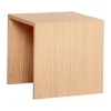 Hübsch Less Sidebord H 40 x B 40 x L 40 cm - Egetræsfiner/MDF - Natur