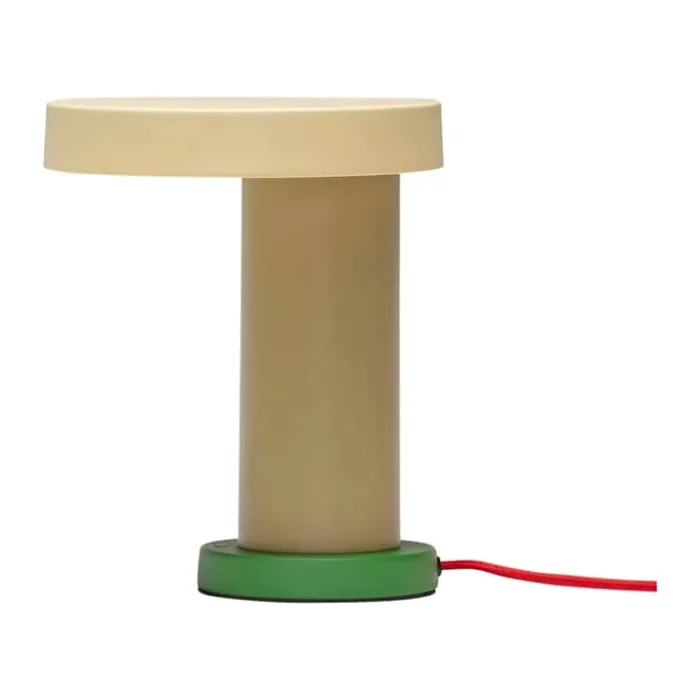 Hübsch Magic Bordlampe Ø 20 x H 25 cm - Jern/polycarbonat - Grøn/Okker/Sand
