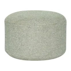 Hübsch Marshmellow Puf Ø 52 x H 36 cm - Polyester - Lysegrøn