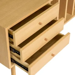 Hübsch Nobby Skænk H 50 x B 37 x L 140 cm - MDF/egetræ - Natur