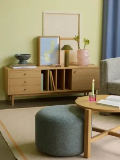 Hübsch Nobby Skænk H 50 x B 37 x L 140 cm - MDF/egetræ - Natur