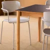 Hübsch Oblique Spisebord H 75 x B 107 x L 190 cm - Linoleum/MDF/egetræ - Sort/natur