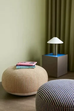 Hübsch Orbit Bordlampe Ø 35 x H 40 cm - Glas/jern - Mørkegrøn