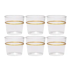 Hübsch Orbit Vandglas - 6 stk. 20 cl - Glas - Gul