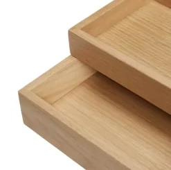 Hübsch Rail Skrivebordsordner - 2 dele B 25 x L 33 cm - Egetræ/MDF - Natur