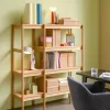 Hübsch Seize Reol H 140 x B 42 x L 120 cm - MDF/egetræ - Natur