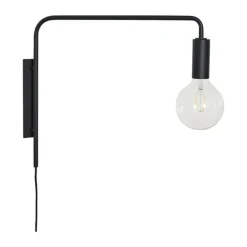 Hübsch Serendipity Væglampe H 42 cm - Jern - Sort
