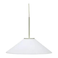 Hübsch Solid Pendel H 158 cm - Glas/jern - Sand/hvid
