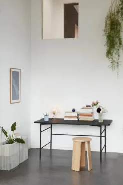Hübsch Split Skammel Ø 35 x H 55 cm - Egetræsfiner/MDF - Natur