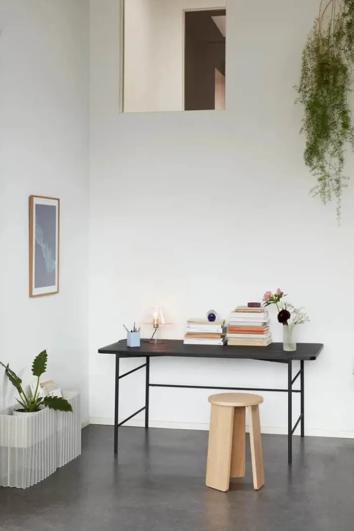 Hübsch Split Skammel Ø 35 x H 55 cm - Egetræsfiner/MDF - Natur