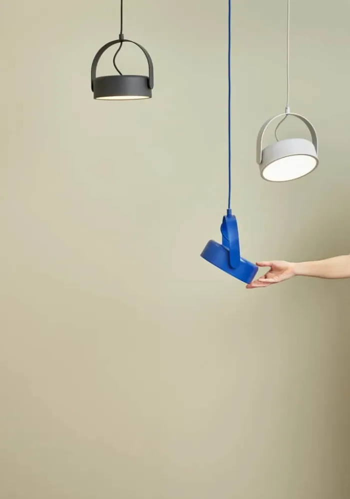 Hübsch Stage Pendel H 27 cm - Jern - Blå