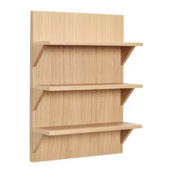 Hübsch Straight Reol H 54 x B 14 x L 40 cm - Egetræsfiner/MDF - Natur