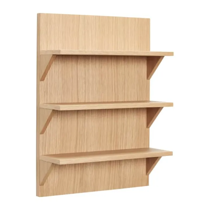 Hübsch Straight Reol H 54 x B 14 x L 40 cm - Egetræsfiner/MDF - Natur