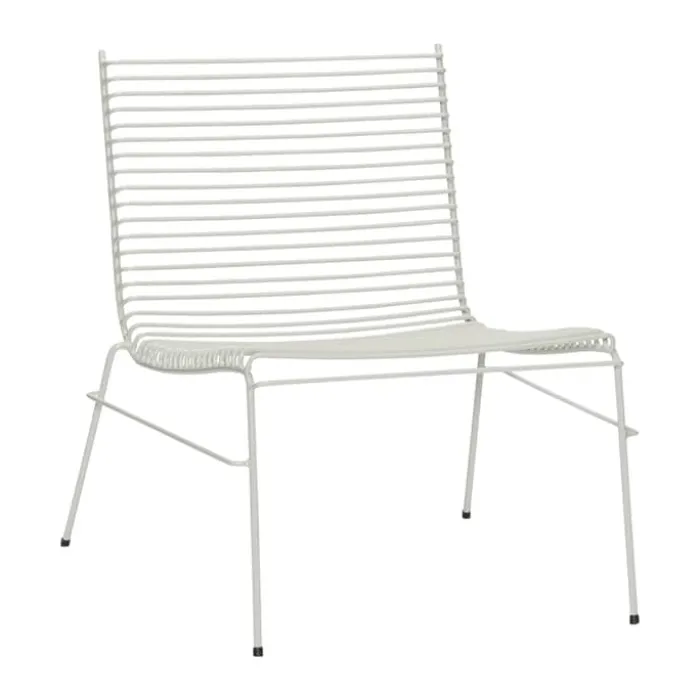 Hübsch String Loungestol - 2 stk. H 79 x B 75 x L 69 cm - Jern - Lysegrå