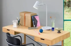 Hübsch Studio Skrivebord H 77 x B 55 x L 120 cm - MDF/egetræ - Natur