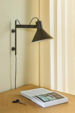Hübsch Studio Væglampe H 33 cm - Jern - Brun
