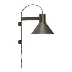 Hübsch Studio Væglampe H 33 cm - Jern - Brun