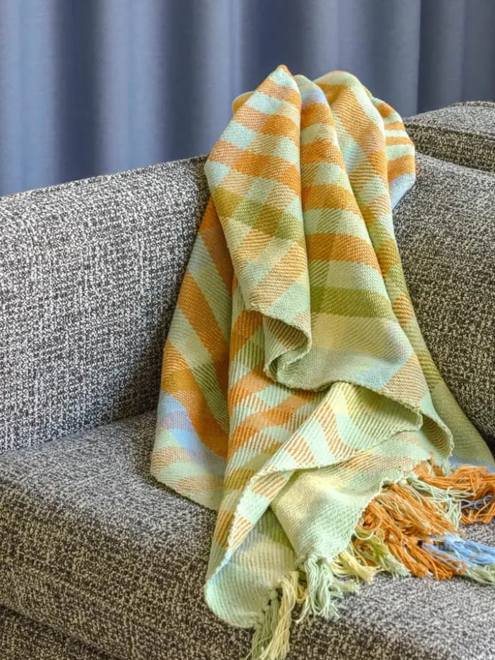 Hübsch Tarta Plaid B 140 x L 200 cm - Bomuld - Gul
