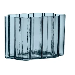 Hübsch Umber Vase H 20 x B 16 x L 30 cm - Glas - Blå